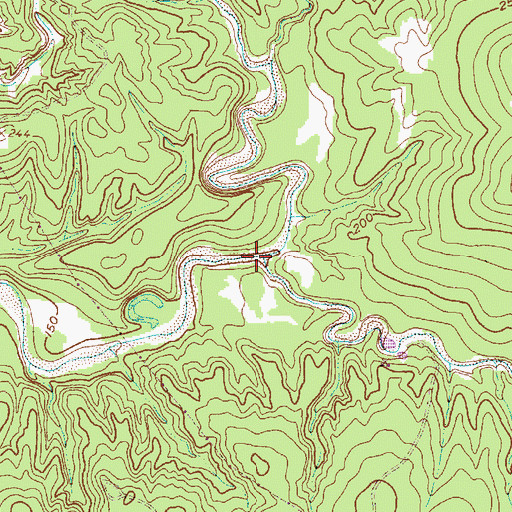 Topographic Map of Manton Creek, TX