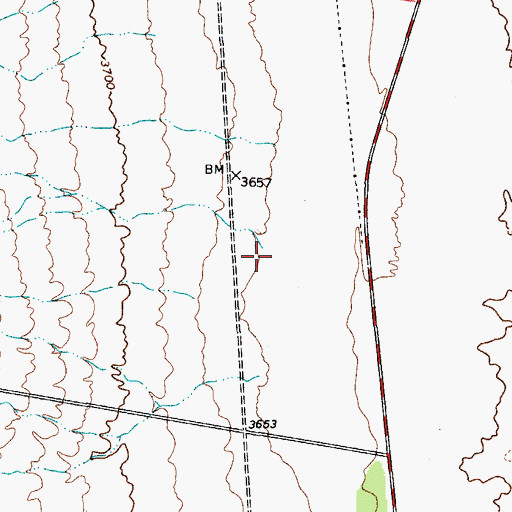 Topographic Map of Marble Canyon, TX