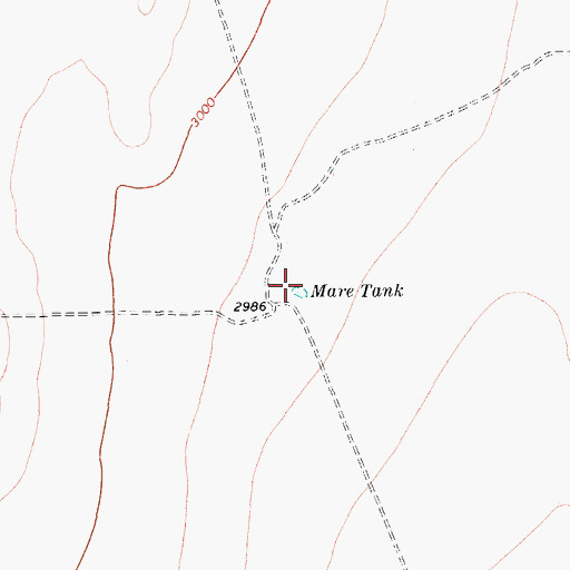 Topographic Map of Mare Tank, TX