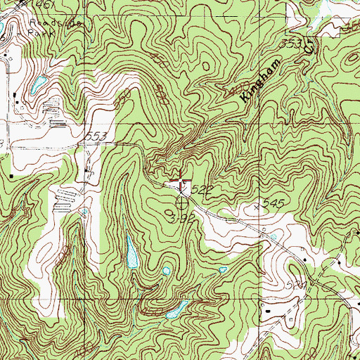 Topographic Map of Martinsville School, TX