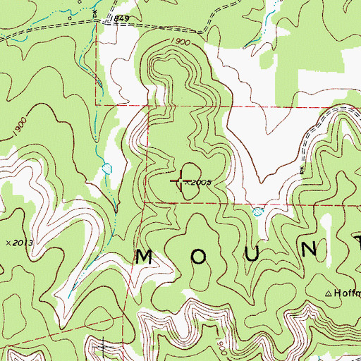 Topographic Map of Mason Mountains, TX