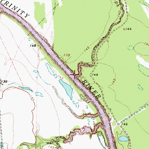 Topographic Map of Mason Slough, TX