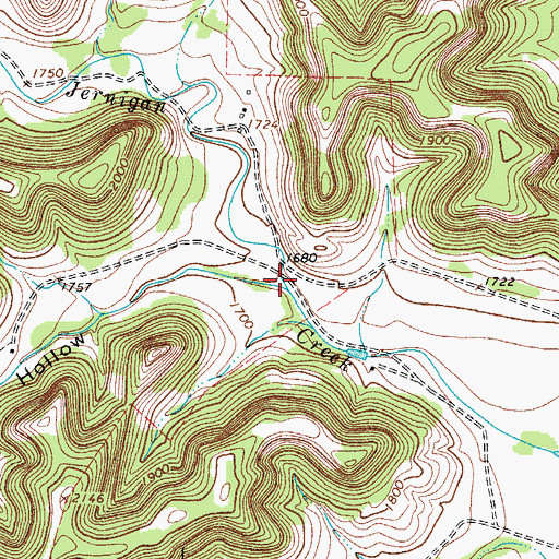 Topographic Map of Massey Hollow, TX