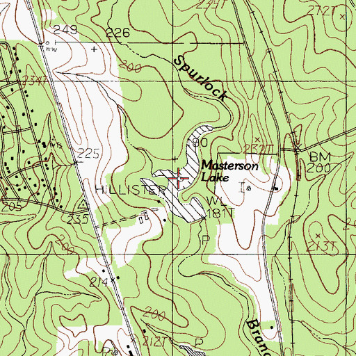 Topographic Map of Masterson Lake, TX