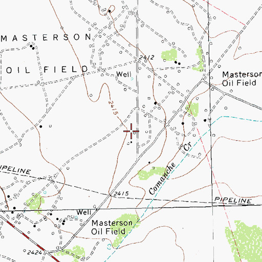 Topographic Map of Masterson Oil Field, TX