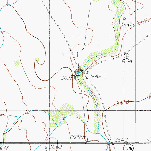 Topographic Map of Matwell Windmill, TX