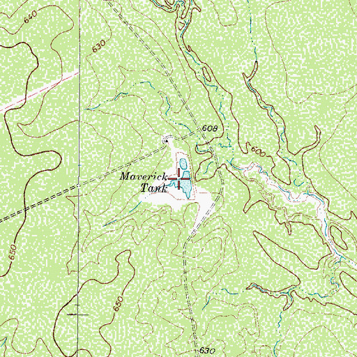 Topographic Map of Maverick Tank, TX
