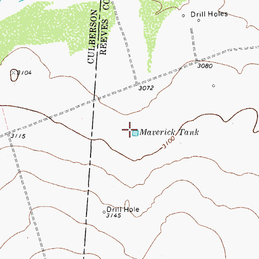 Topographic Map of Maverick Tank, TX