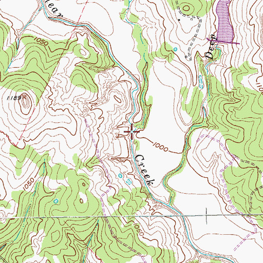 Topographic Map of Mayfield Branch, TX