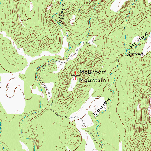 Topographic Map of McBrown Mountain, TX