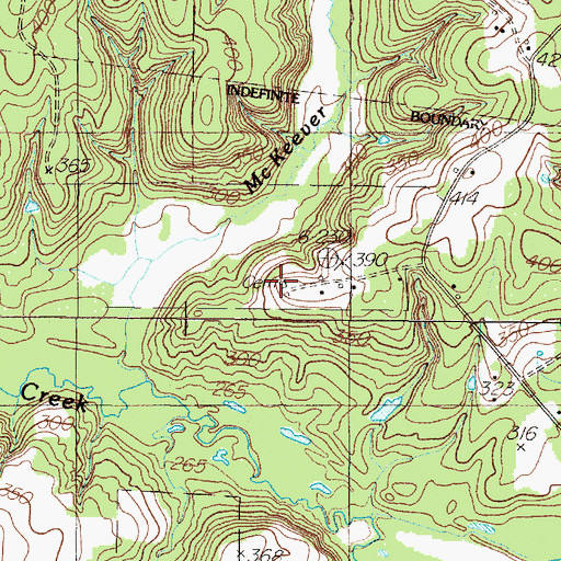Topographic Map of McCadley Cemetery, TX