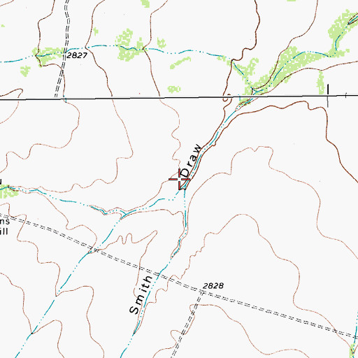 Topographic Map of McCarty Draw, TX