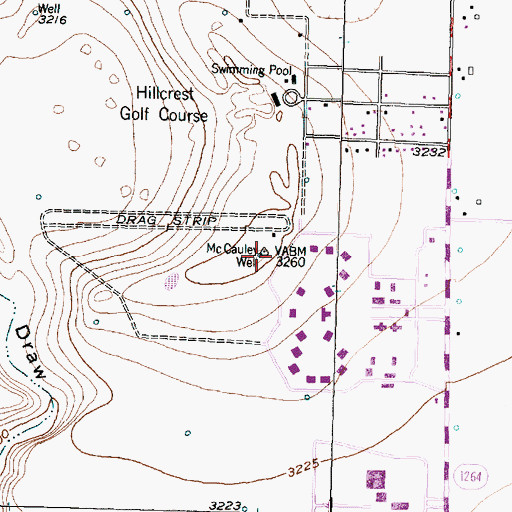 Topographic Map of McCauley Well, TX