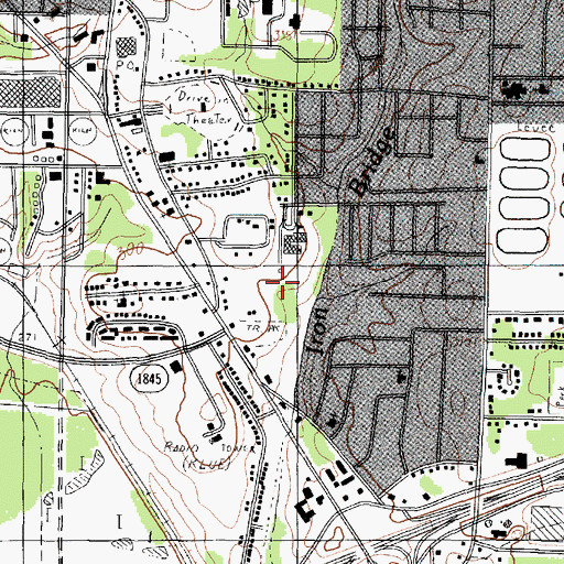 Topographic Map of McClure School, TX