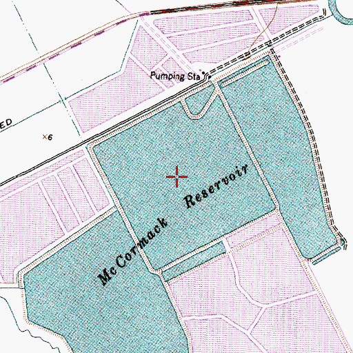 Topographic Map of McCormack Reservoir, TX