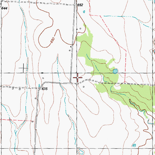 Topographic Map of McCraw Chapel School, TX