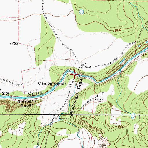 Topographic Map of McDougal Draw, TX