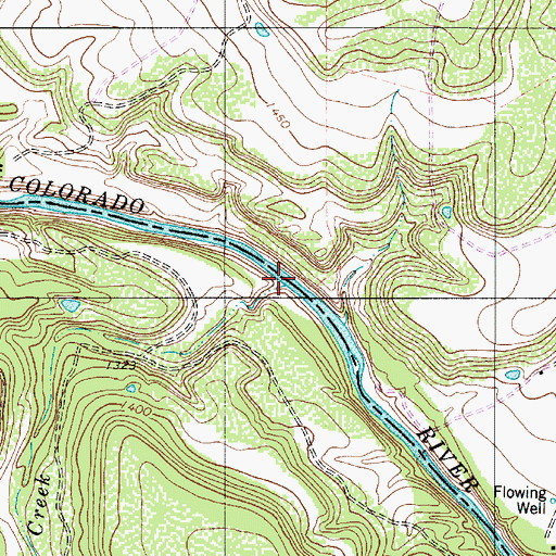 Topographic Map of McDowell Creek, TX
