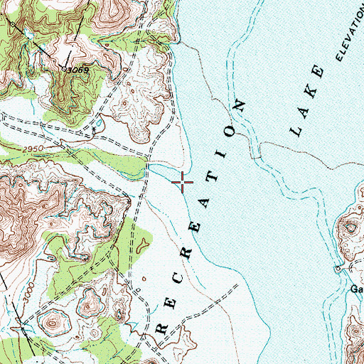 Topographic Map of McDowell Creek, TX