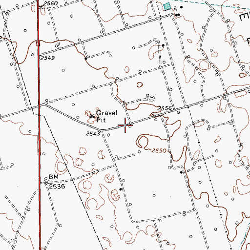 Topographic Map of McElroy Oil Field, TX