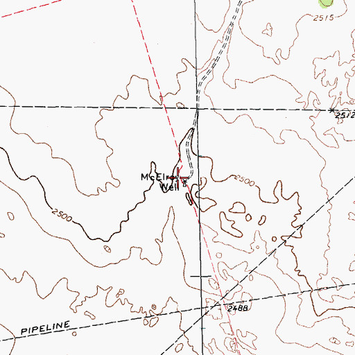 Topographic Map of McElroy Well, TX