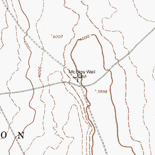 Topographic Map of McElroy Well, TX