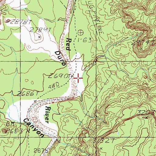 Topographic Map of McFarland Creek, TX