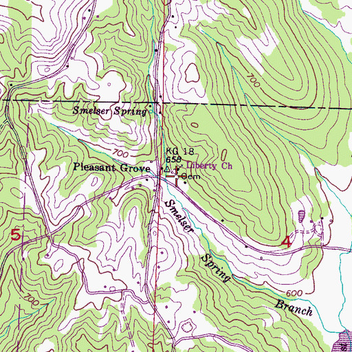 Topographic Map of Pleasant Grove Cemetery, AL