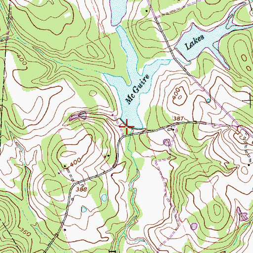 Topographic Map of McGuire Lake, TX