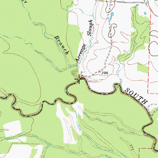 Topographic Map of McGuyer Branch, TX