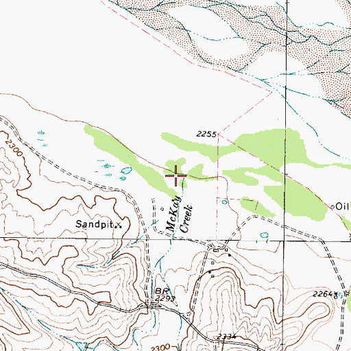 Topographic Map of McKay Creek, TX