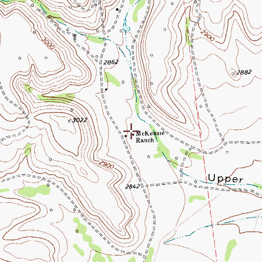 Topographic Map of McKenzie Ranch, TX