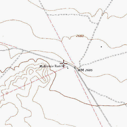 Topographic Map of McKenzie Ranch, TX