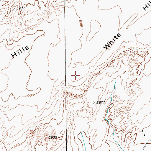 Topographic Map of White Hills, AZ
