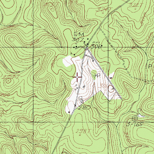 Topographic Map of McLemore Cemetery, TX