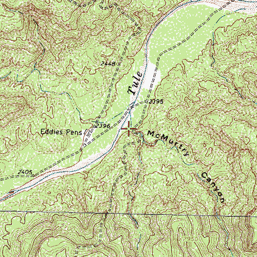 Topographic Map of McMurtry Canyon, TX
