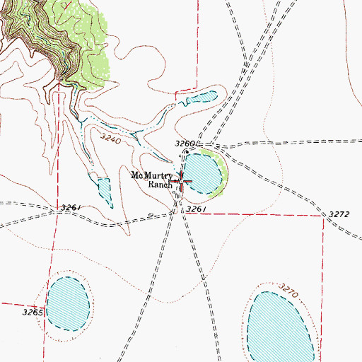 Topographic Map of McMurtry Ranch, TX
