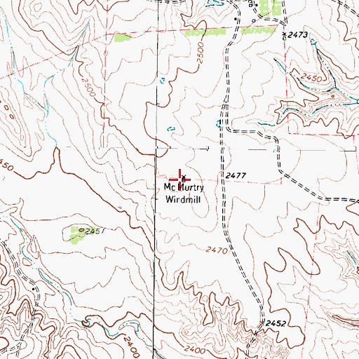 Topographic Map of McMurtry Windmill, TX