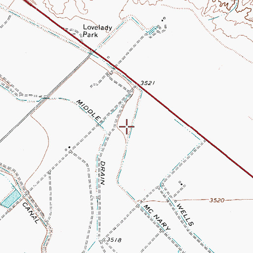 Topographic Map of McNary Lateral, TX