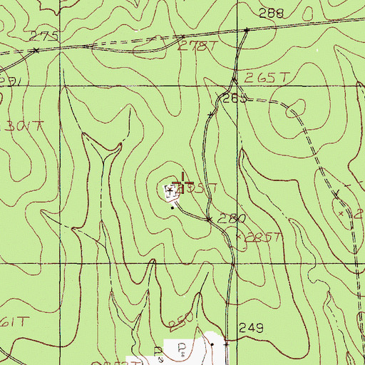 Topographic Map of McNiel Cemetery, TX