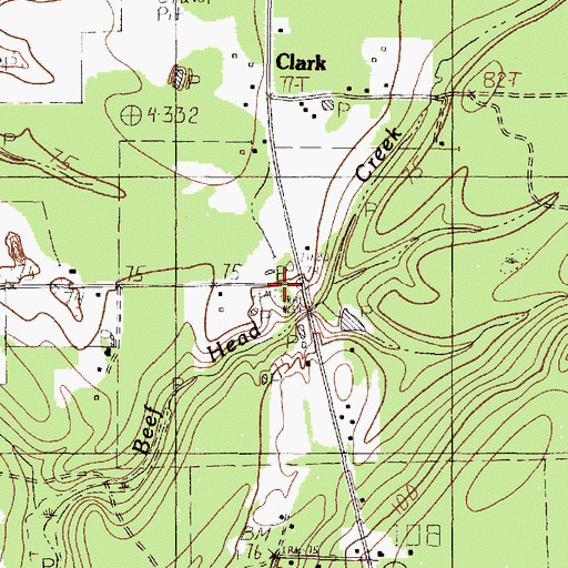 Topographic Map of McNulty Cemetery, TX