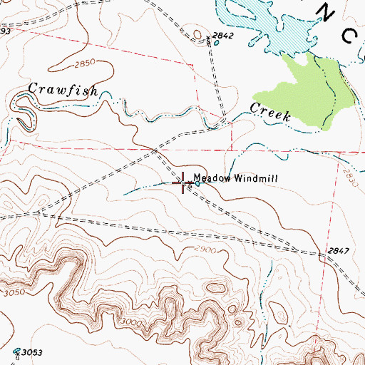 Topographic Map of Meadow Windmill, TX