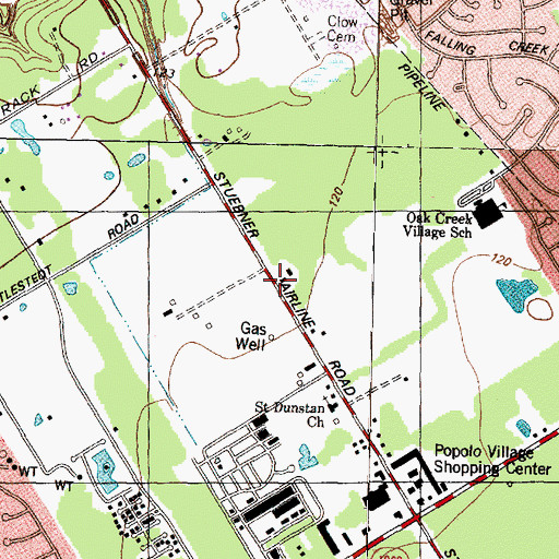 Topographic Map of Meadowbriar Home, TX