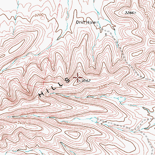 Topographic Map of Meier Hills, TX