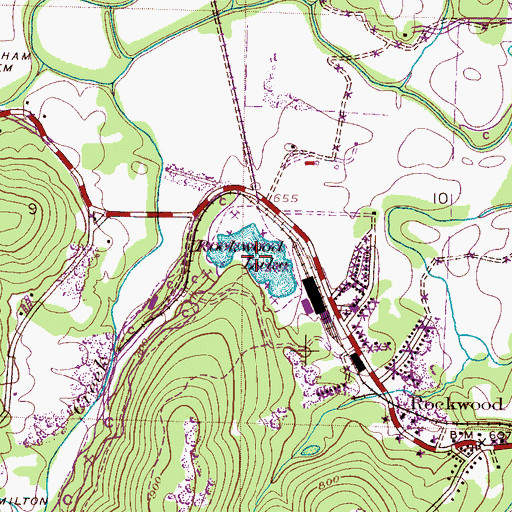 Topographic Map of Rockwood Lake, AL