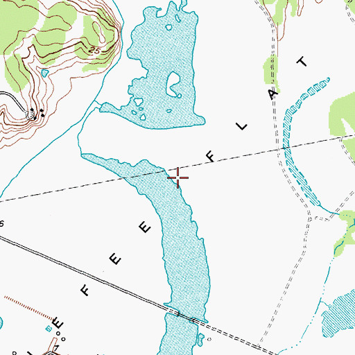 Topographic Map of Menefee Flat, TX