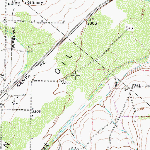 Topographic Map of Mertzon Oil Field, TX