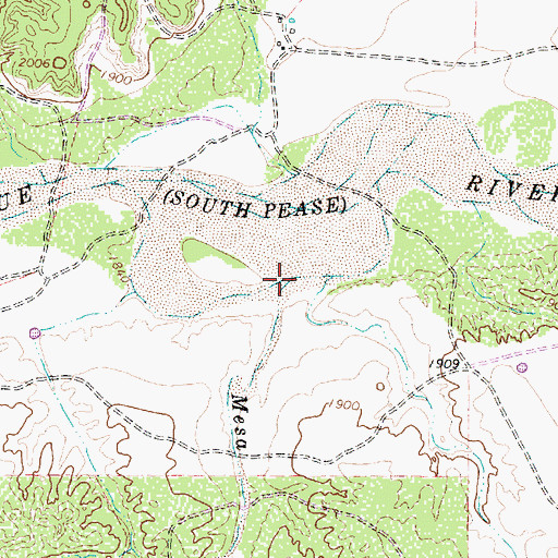 Topographic Map of Mesa Creek, TX