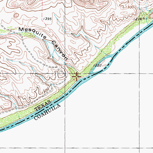 Topographic Map of Mesquite Canyon, TX