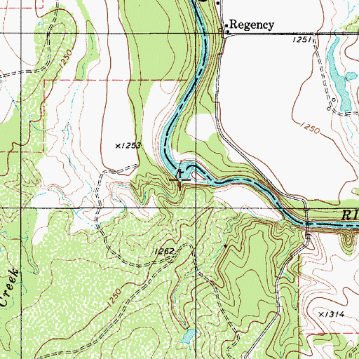 Topographic Map of Mesquite Creek, TX